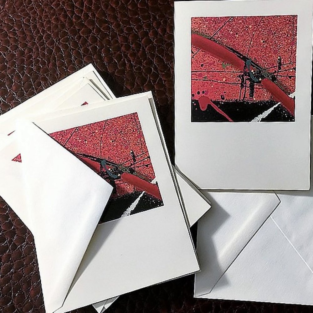 Rainbow Art Note Card Blank Greeting or Invitation